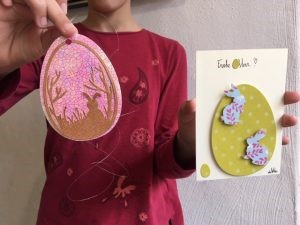 Osterkarten basteln im Hundertwasser Haus in Essen 2